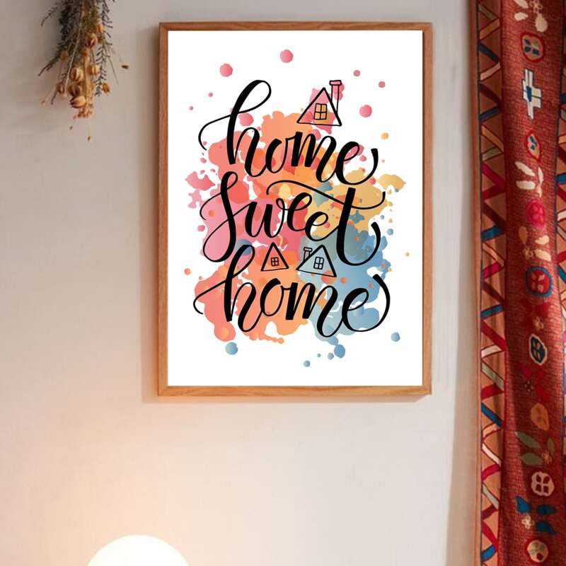 

1pc Slogan Graphic Wall Print Without Frame, Multicolor