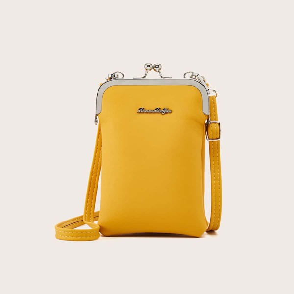 

Kiss Lock Phone Bag, Yellow
