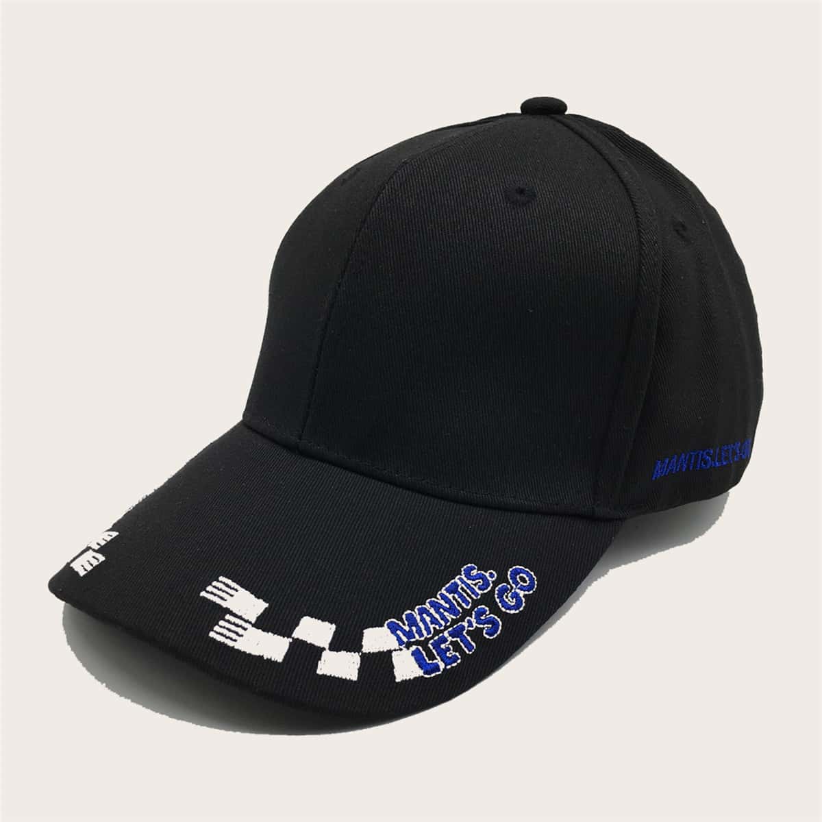 

Guys Letter Embroidered Baseball Cap, Black