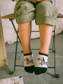 5雙小童卡通圖案襪子 - 彩色 - 查看 4