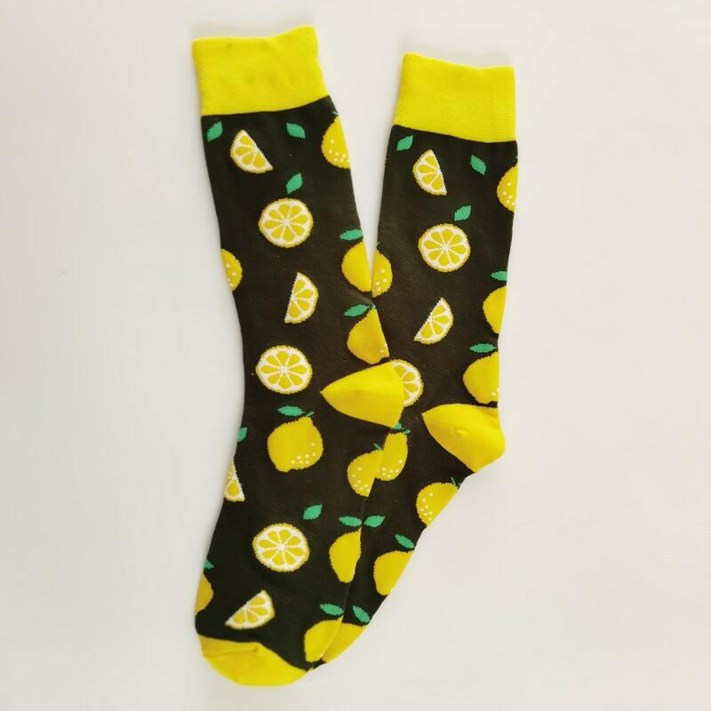 

Guys Lemon Pattern Socks, Yellow