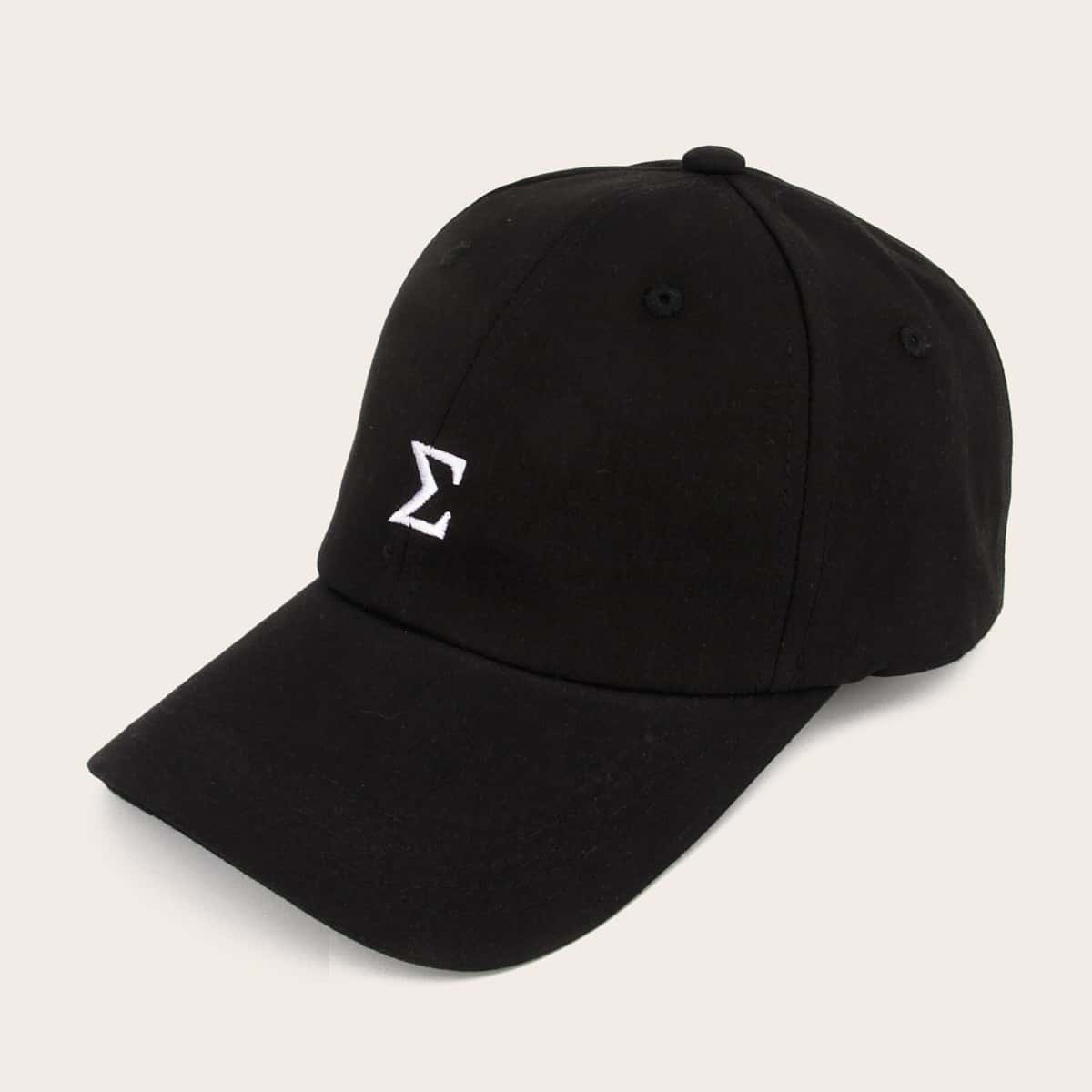 

Guys Symbol Embroidered Baseball Cap, Black