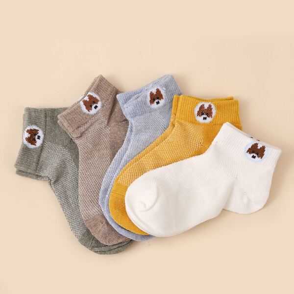 

5pairs Toddler Boys Cartoon Graphic Socks, Multicolor