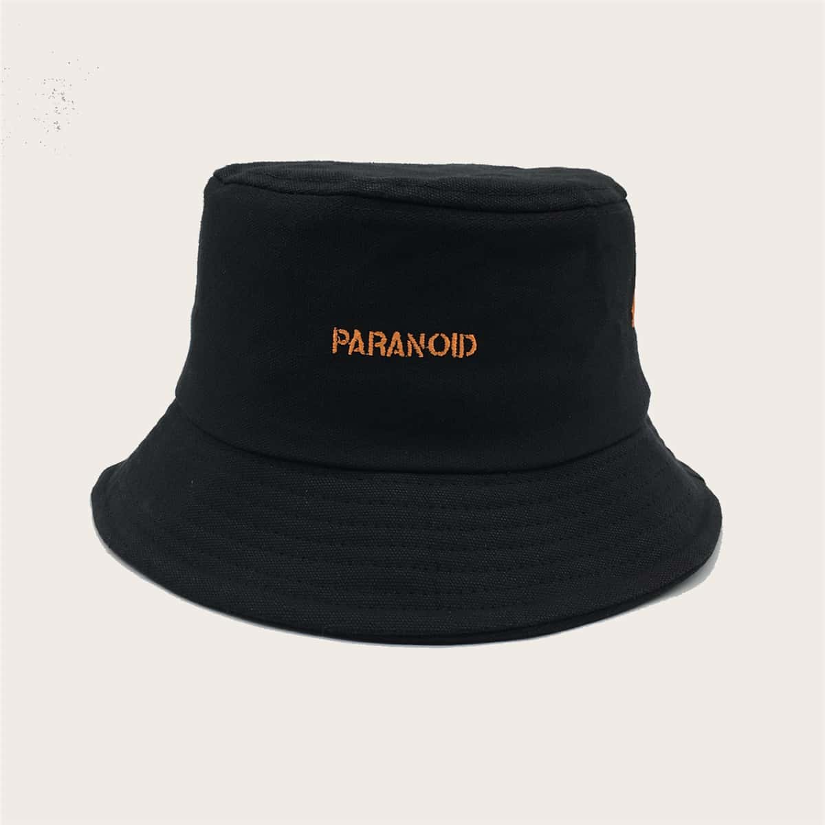 

Guys Letter Embroidered Bucket Hat, Black