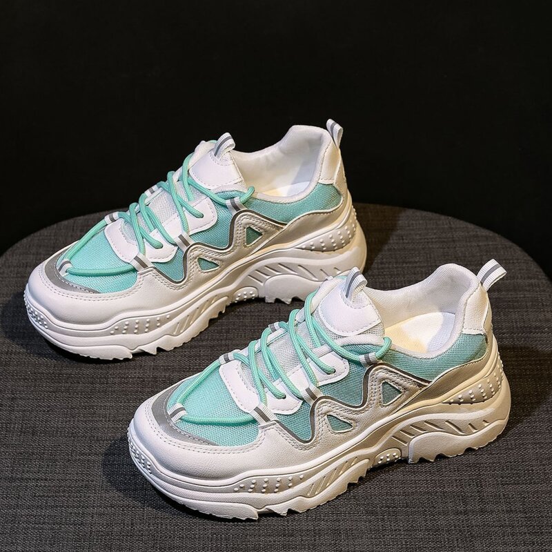 

Lace-up Chunky Sneakers, White