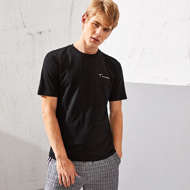 

Guys Letter Graphic Tee, Black