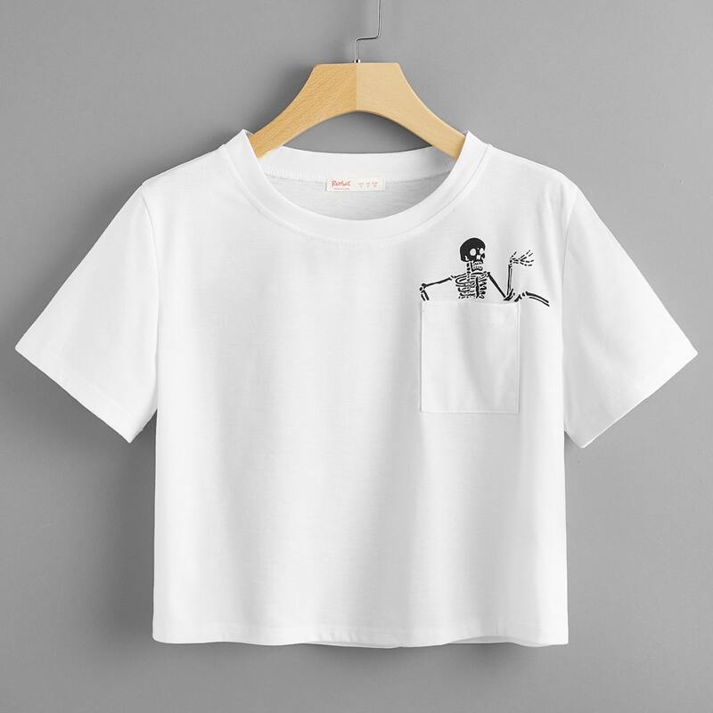 

Skull Graphic Tee, White