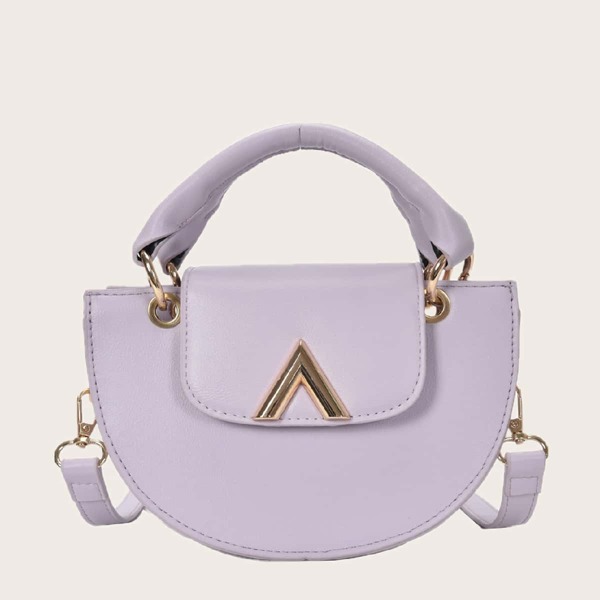 

Minimalist Flap Satchel Bag, Purple
