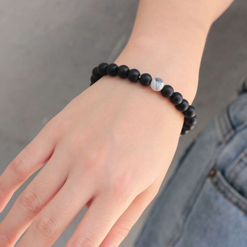 

Guys Beaded Bracelet, Black