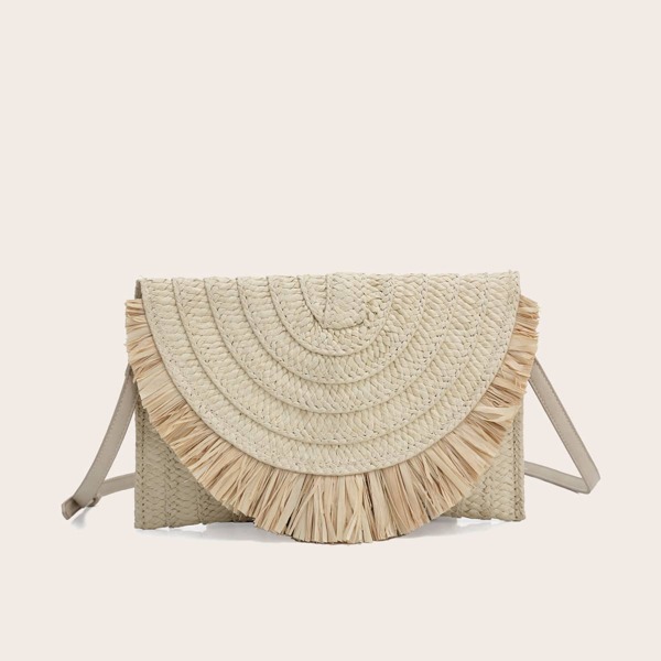 

Сумка через плечо с бахромой, Бежевые