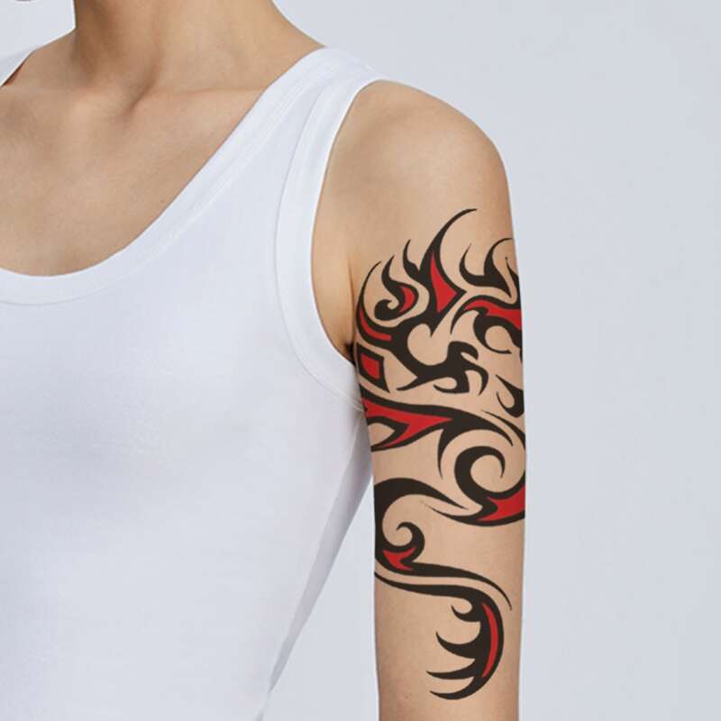 

1sheet Abstract Dragon Pattern Tattoo Sticker, Multicolor