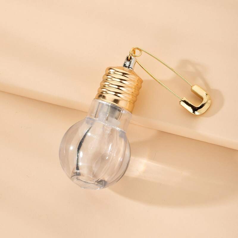 

1pc Light Bulb Design Drop Earring, Gold