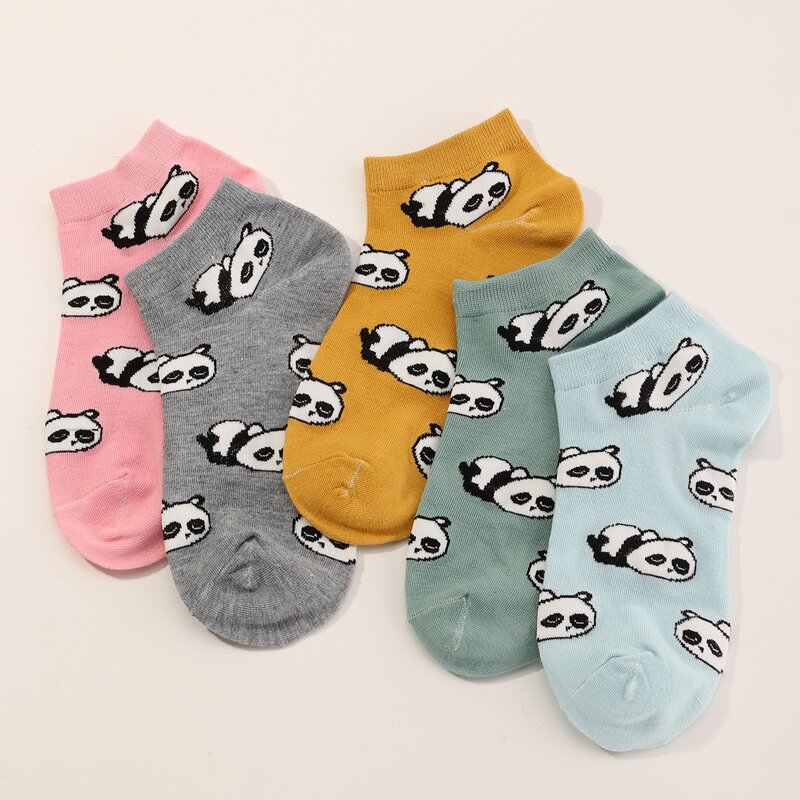

Guys Panda Pattern Socks, Multicolor