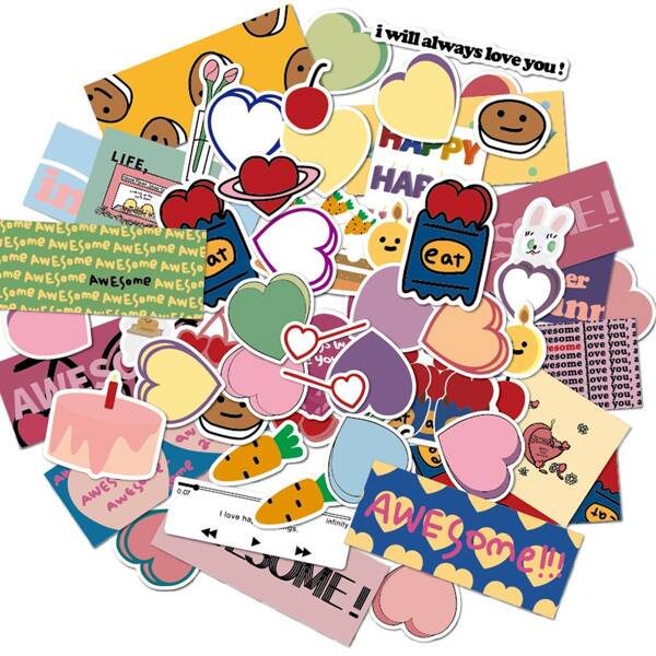 

Стикер мультфильма 60шт, Многоцветный