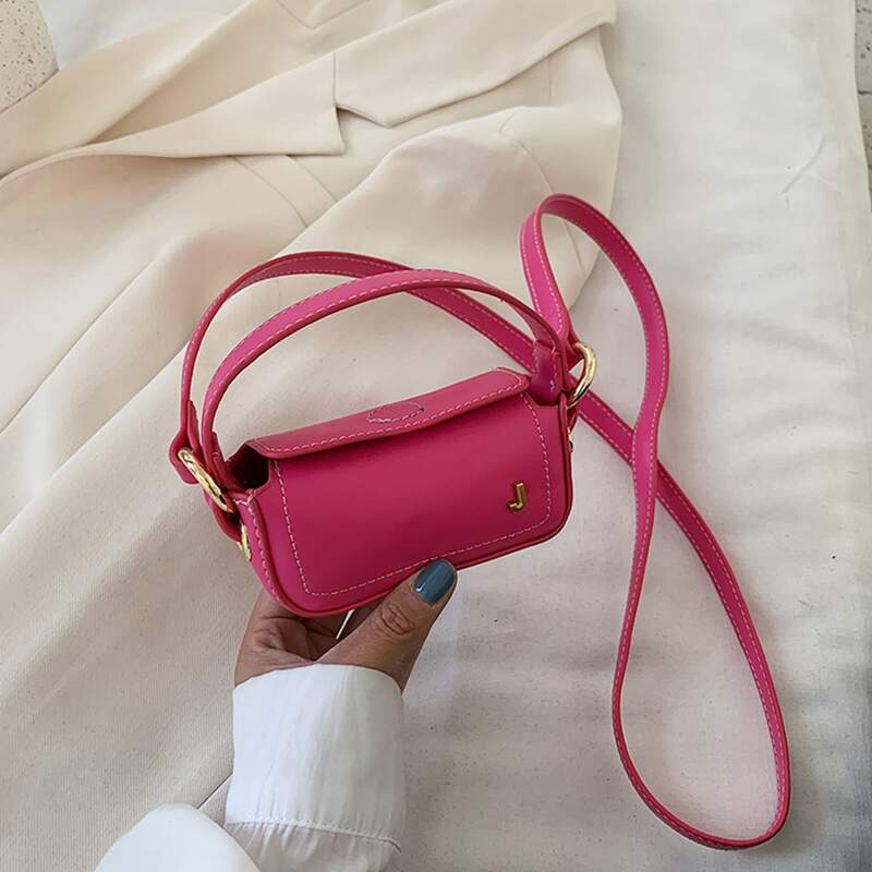 

Solid Mini Satchel Bag, Pink