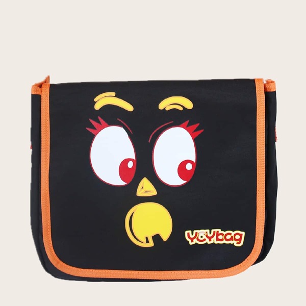 

Сумка через плечо с мультяшным принтом, Чёрный