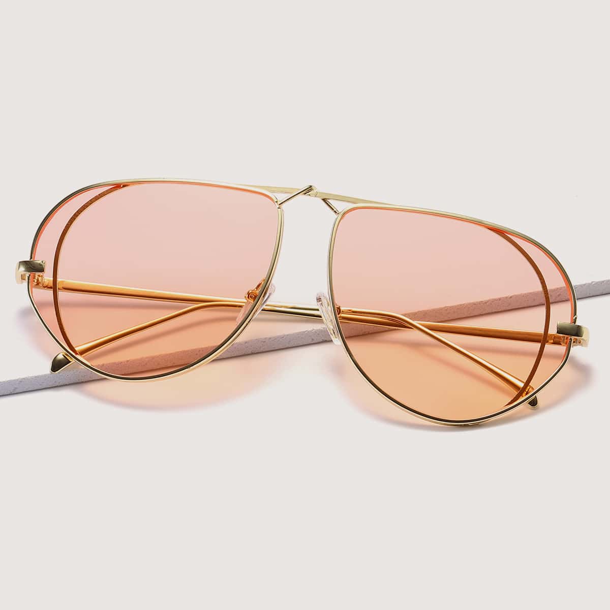 

Metal Frame Sunglasses, Orange