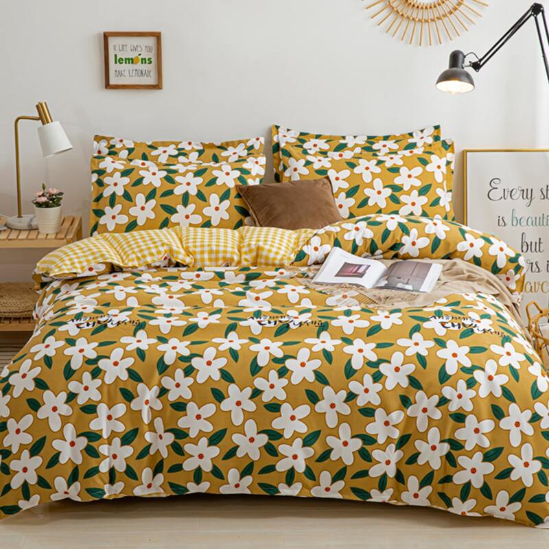 

Floral Bedding Sets Without Filler, Yellow