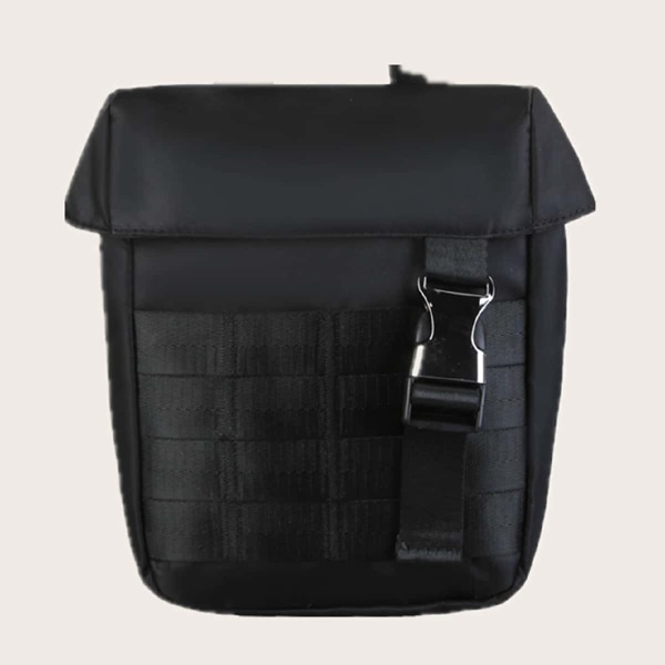 

Men Buckle Decor Crossbody Bag, Black