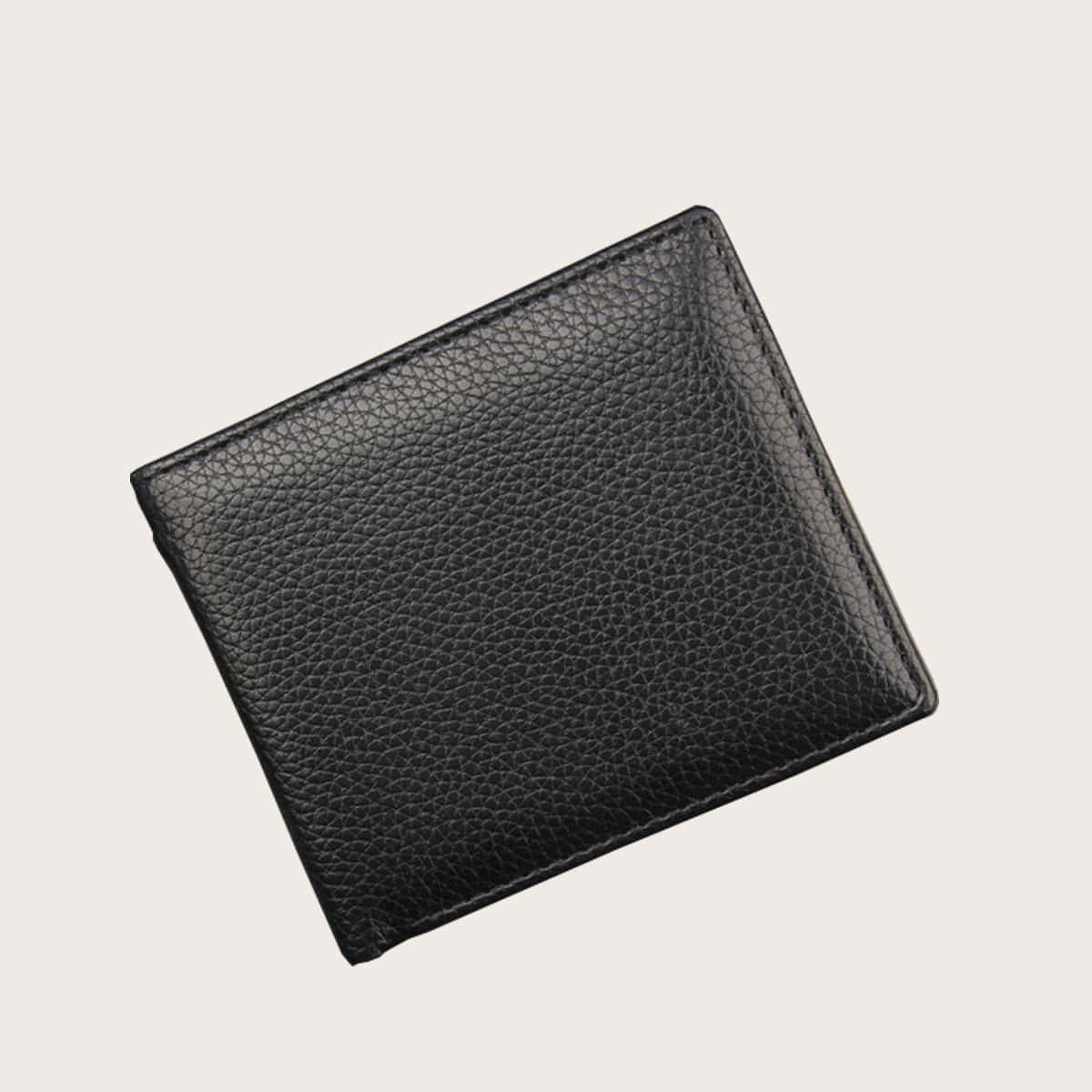 

Guys Solid Fold Over Purse, Black
