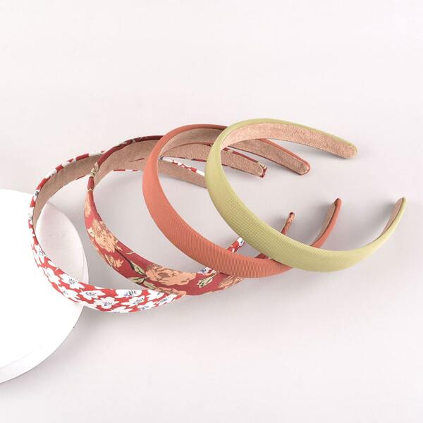 

4pcs Flower Pattern Hair Hoop, Multicolor