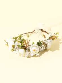 Accesorio de pelo con flor - Blanco - Ver 5