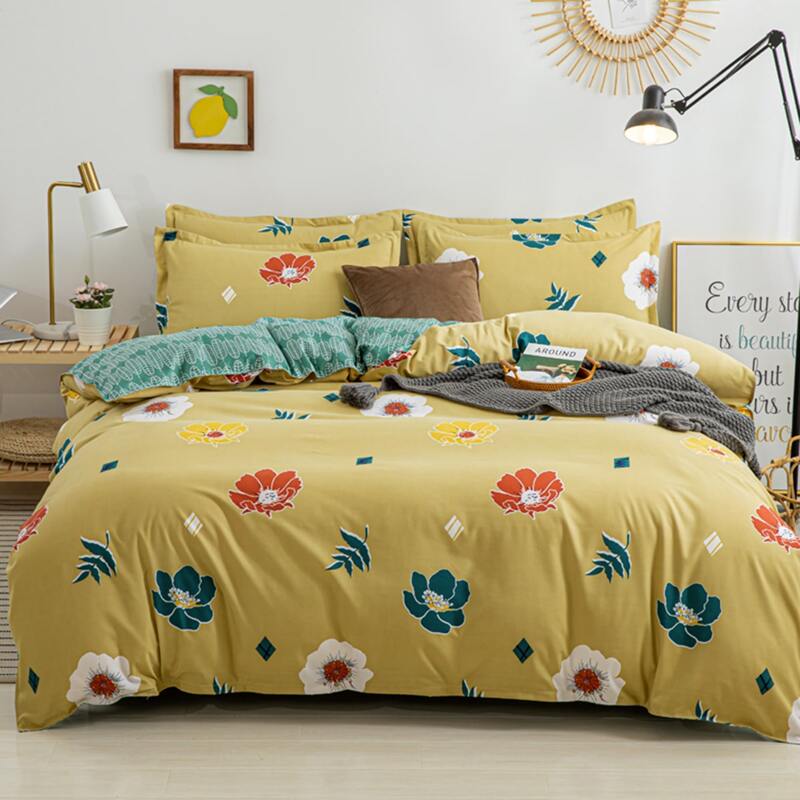 

Floral Bedding Sets Without Filler, Yellow