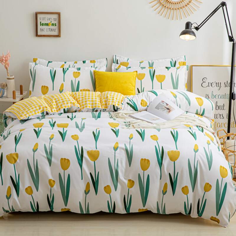 

Floral Print Bedding Sets Without Filler, Multicolor