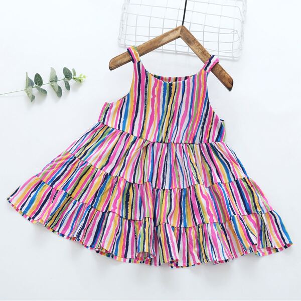 

Toddler Girls Stripe Print Cami Dress, Multicolor