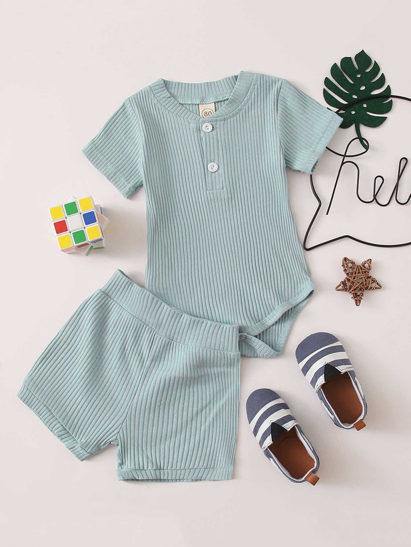 baby boy ribbed bodysuit