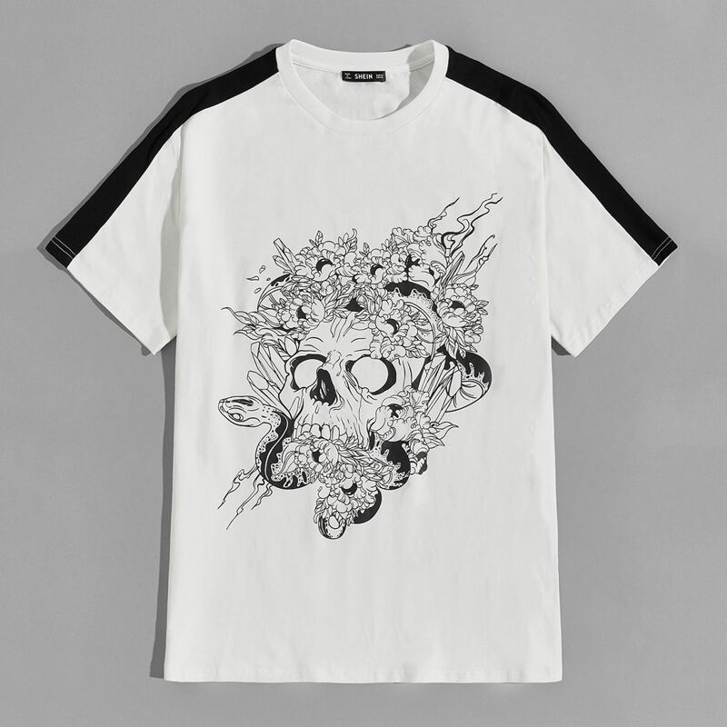 

Guys Skull & Snake Graphic Tee, White