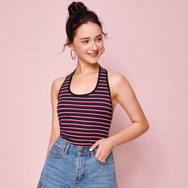 

Striped Halter Top, Multicolor