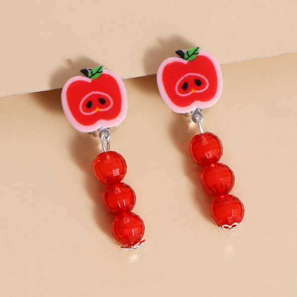 

Toddler Girls Fruit Design Ear Cuff, Red