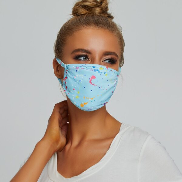 

Graphic Face Mask, Baby blue