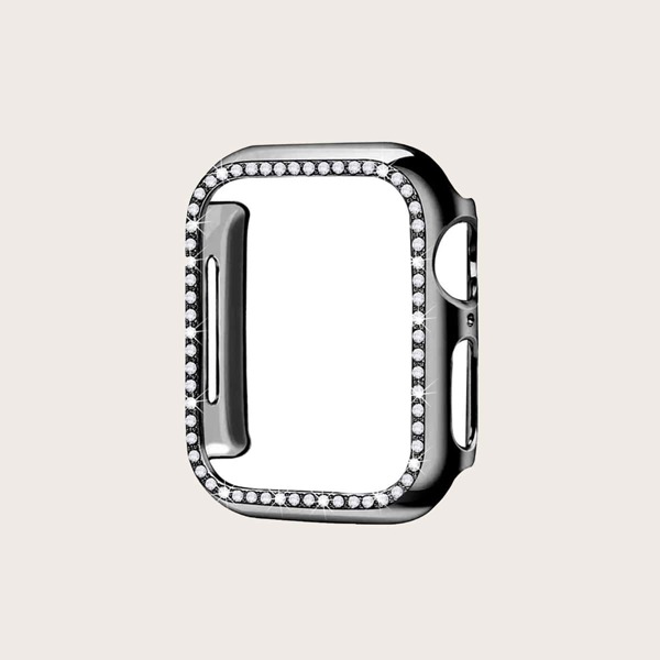 

Rhinestone Decor Apple Watch Case, Black