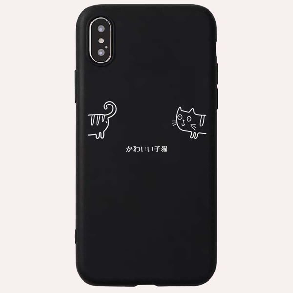 

Чехол для iPhone с мультяшным принтом, Чёрный