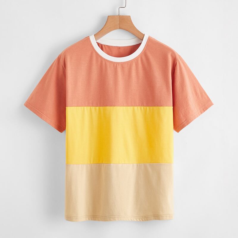 

Colorblock Short Sleeve Tee, Multicolor