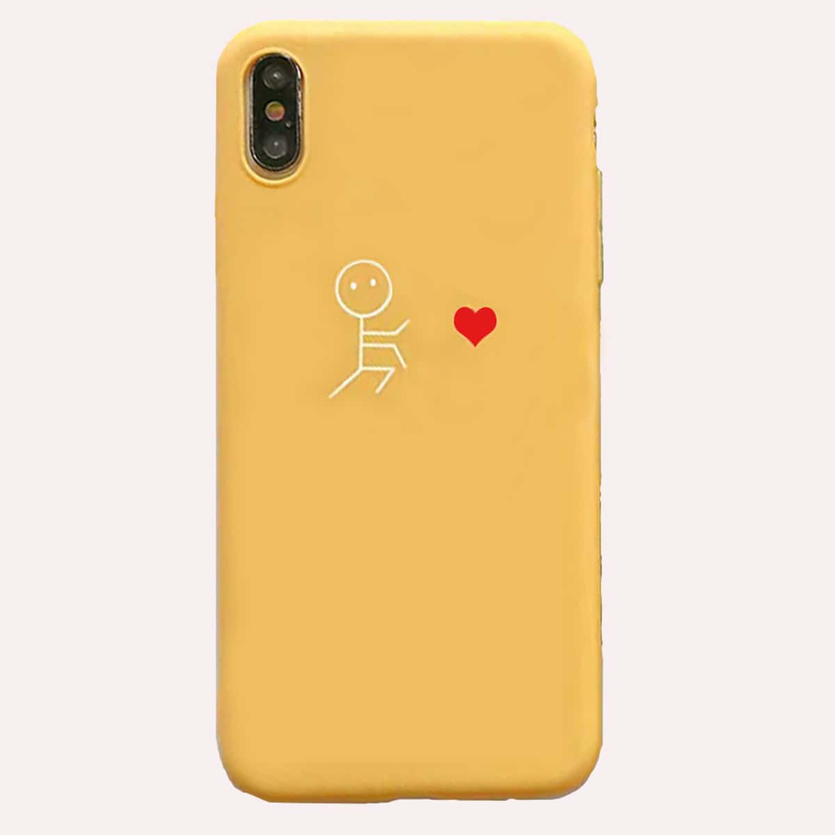 

Heart Print iPhone Case, Yellow