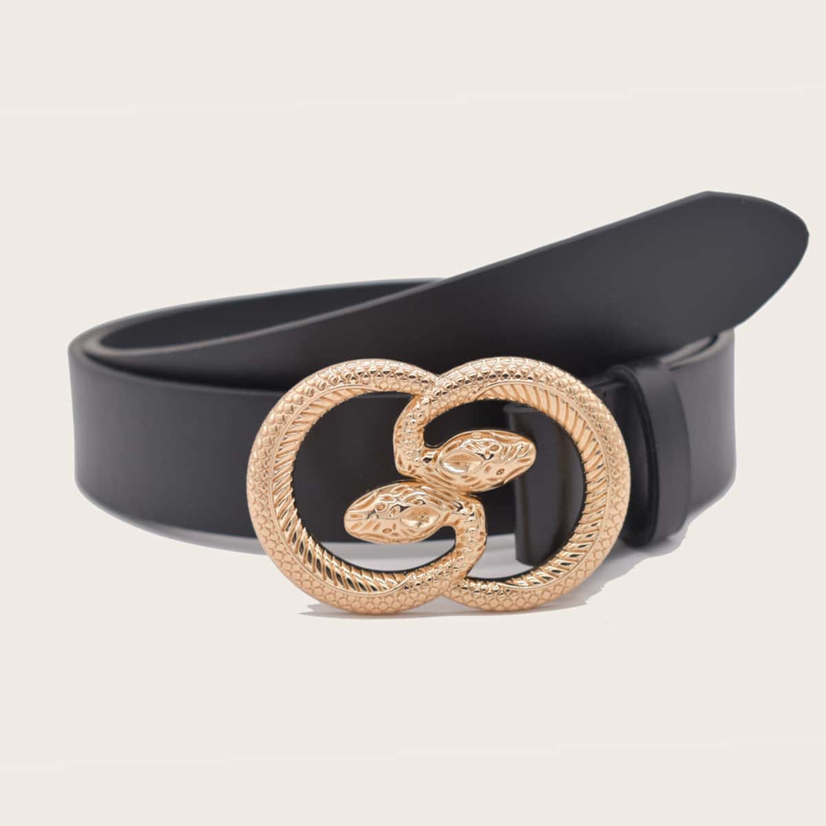 

Serpentine Decor Belt, Black