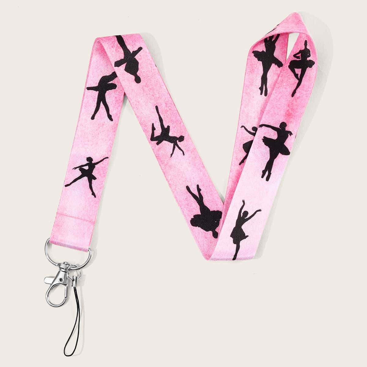 

Ballet Girl Print Phone Lanyard, Pink