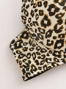 Leopard Push Up Bra Lingerie - Multicolor - View 4
