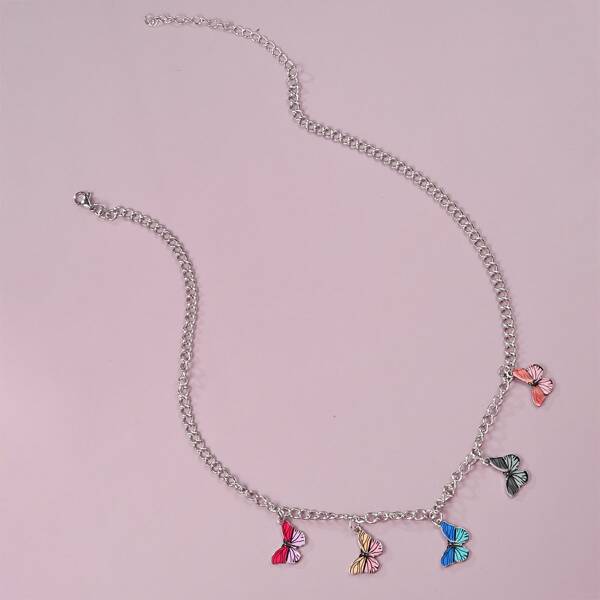 

Butterfly Charm Necklace, Multicolor