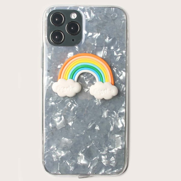 

Cartoon Rainbow Decor iPhone Case, Multicolor