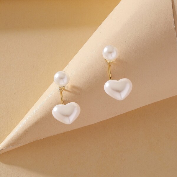 

Faux Pearl Earring Jackets, White