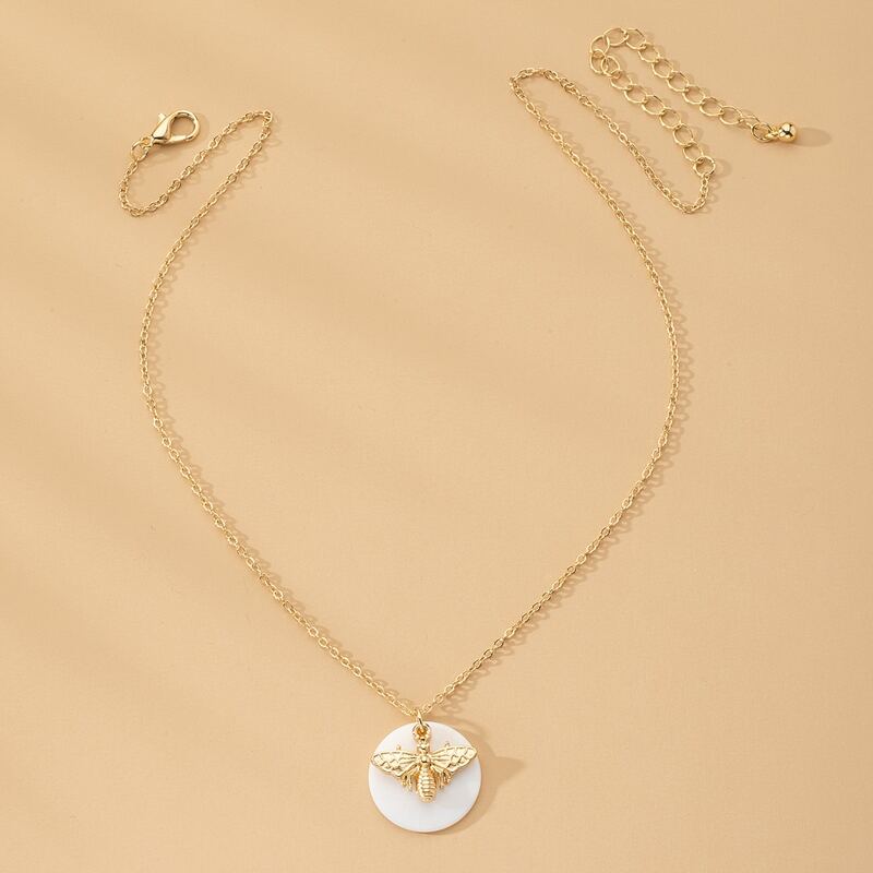 

Bee Charm Necklace, Gold