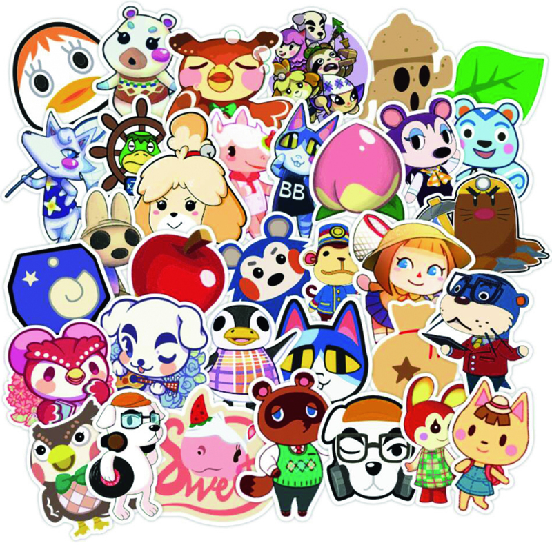 

50pcs Cartoon Animal Sticker, Multicolor