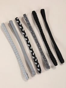 6 piezas set diadema trenzada - Multicolor - Ver 1