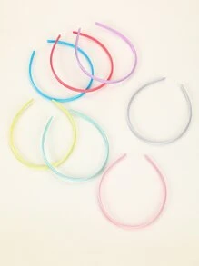 10pcs/28pcs 1cm Fashionable Versatile Grosgrain Headband ,Hair Hoop Hairband For Women Hair Accessories Head Accessories - Multicolor - View 2