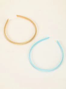 10pcs/28pcs 1cm Fashionable Versatile Grosgrain Headband ,Hair Hoop Hairband For Women Hair Accessories Head Accessories - Multicolor - View 3