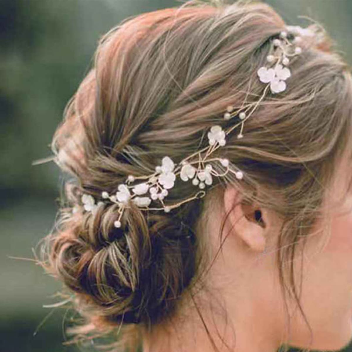 

Faux Pearl Flower Hair Accessory, Gold